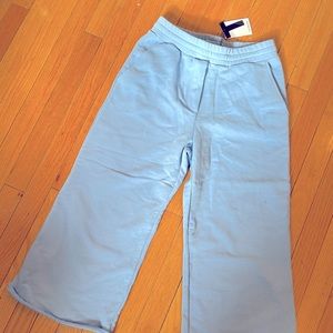 T by Alexander Wang wide leg cropped sweatpants